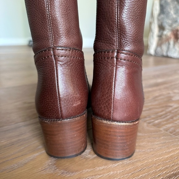 GUCCI Hysteria Accent Pebbled Leather Riding Boot in Brown - Picture 10 of 17